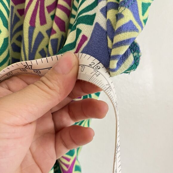 Dana Buchman Multicolor Women's Top Blouse Pullover Lined 2X Belted - Picture 8 of 8